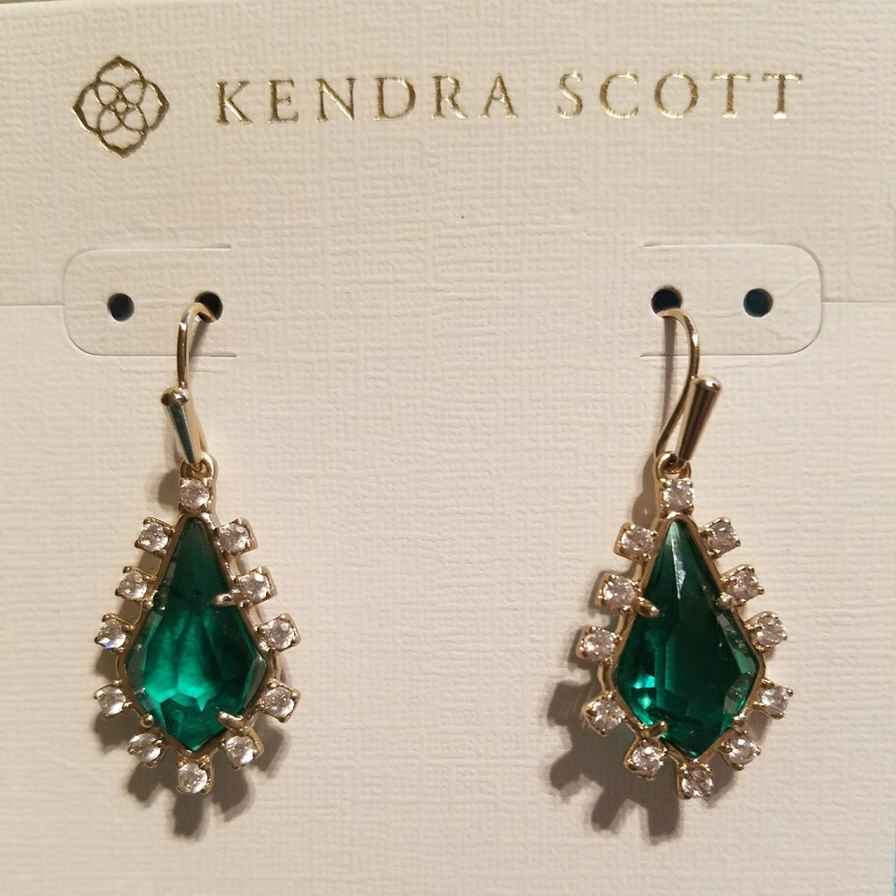 RARE Kendra Scott green juniper earrings